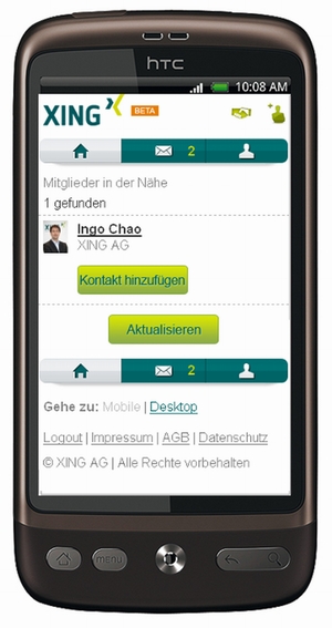 Screenshot Mobile Handshake